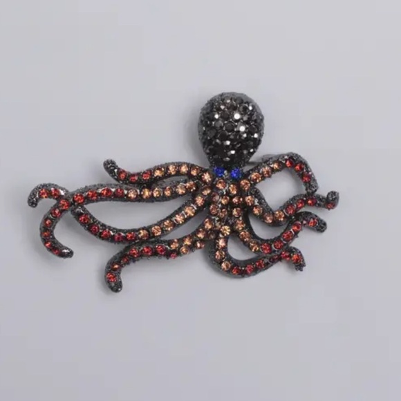Jewelry - 2/$15 Sparkly Octopus Pin Brooch